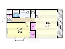 第12高光マンション 1LDKの間取図画像
