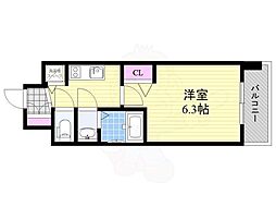 アドバンス新大阪ウエストゲート 1Kの間取図画像