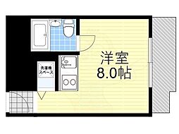 朝日プラザ新大阪 ワンルームの間取図画像