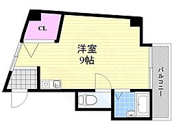チェリーブロッサム ワンルームの間取図画像