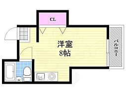 ムーンライト大桐 ワンルームの間取図画像