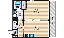 豊里セレニテ 1DKの間取図画像