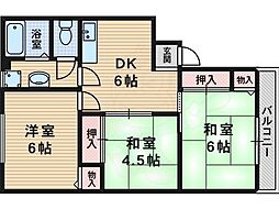 メゾンエトワール 3DKの間取図画像