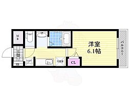 ララプレイス新大阪シエスタ 1Kの間取図画像