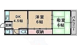 バーディハイツ 2DKの間取図画像