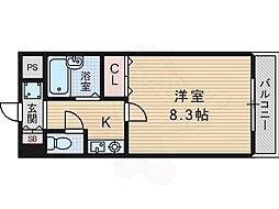 セブンハイツ 1Kの間取図画像