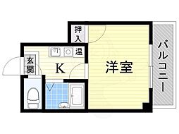 ハイツロフティー 1Kの間取図画像