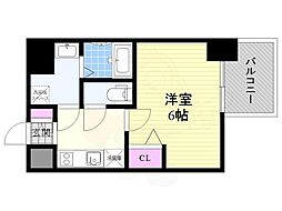 エスリード新大阪グランファースト 1Kの間取図画像