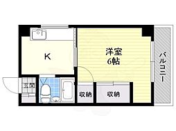 新瑞光ハイツ 1Kの間取図画像