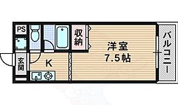 パークサイドアベリア 1Kの間取図画像