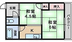 新菅原マンション 2Kの間取図画像