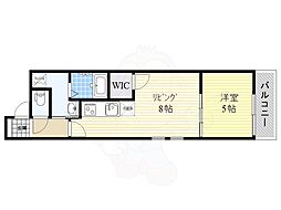 フジパレス豊新7番館 1LDKの間取図画像
