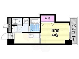 シティコート新大阪 1Kの間取図画像