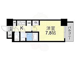 S-RESIDENCE新大阪駅前 1Kの間取図画像