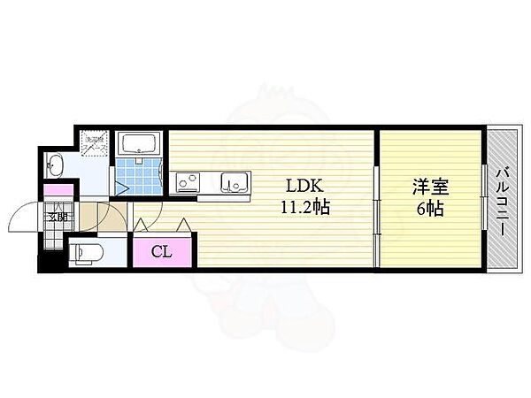 第5アローズ新大阪 ｜大阪府大阪市東淀川区東中島２丁目(賃貸マンション1LDK・9階・39.14㎡)の写真 その2