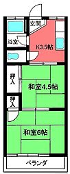 須賀コーポ 2Kの間取図画像