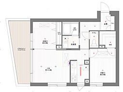 プライムアーバン市谷仲之町 2LDKの間取図画像