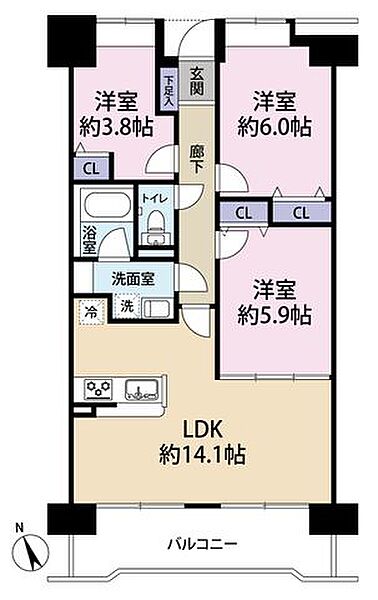 間取りを拡大表示