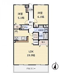 間取図画像 2LDK