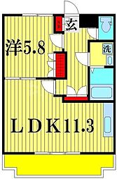 エトワール 1LDKの間取図画像