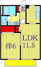 Skywardしただ 1LDKの間取図画像