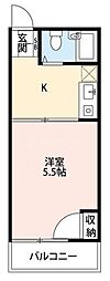 ジュネス翌檜 1Kの間取図画像