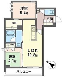 セレナヴィラ 2LDKの間取図画像