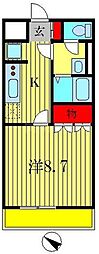 プライマリー 1Kの間取図画像