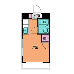 サンハイム春日町 ワンルームの間取図画像