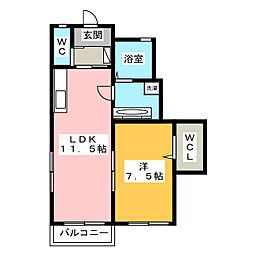 フォルテ練馬 1LDKの間取図画像