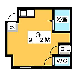 セントハイツ ワンルームの間取図画像