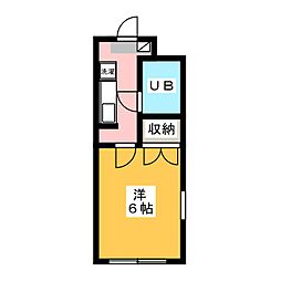 アーバンハイム桜台 1Kの間取図画像