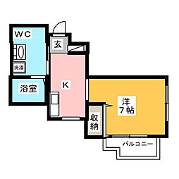 ピアコートTM練馬春日町 1Kの間取図画像