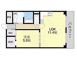エルプラド京橋7号棟 1LDKの間取図画像