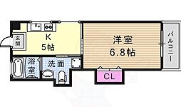 若葉マンション 1DKの間取図画像