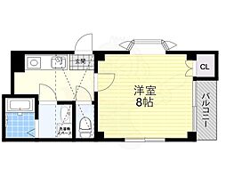 ラフォーレ 1Kの間取図画像