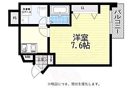 北梅成育マンション 1Kの間取図画像