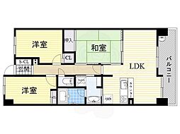 レジディア都島2 3LDKの間取図画像
