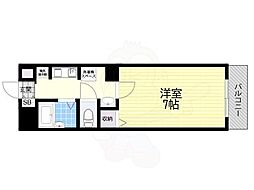 BEGIN1 1Kの間取図画像