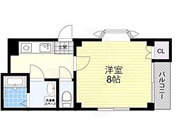 ラフォーレ 1Kの間取図画像