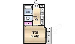 エテルナ都島 1Kの間取図画像