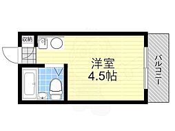 清水728ハイツ ワンルームの間取図画像