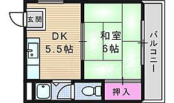 第一都マンション 1DKの間取図画像