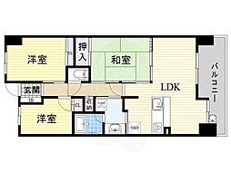 レジディア都島1 3LDKの間取図画像