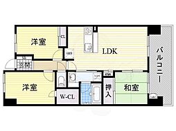 レジディア都島1 3LDKの間取図画像