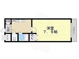 ビオス京橋 1Kの間取図画像