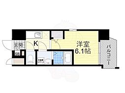 エスリードレジデンス大阪桜ノ宮 1Kの間取図画像