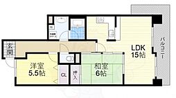 パードレ関目 2LDKの間取図画像