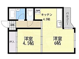 ドリームハイツ 2Kの間取図画像