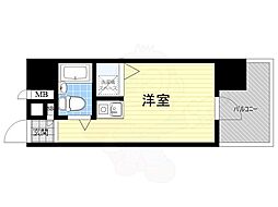 朝日プラザ都島北通タウンルーム ワンルームの間取図画像